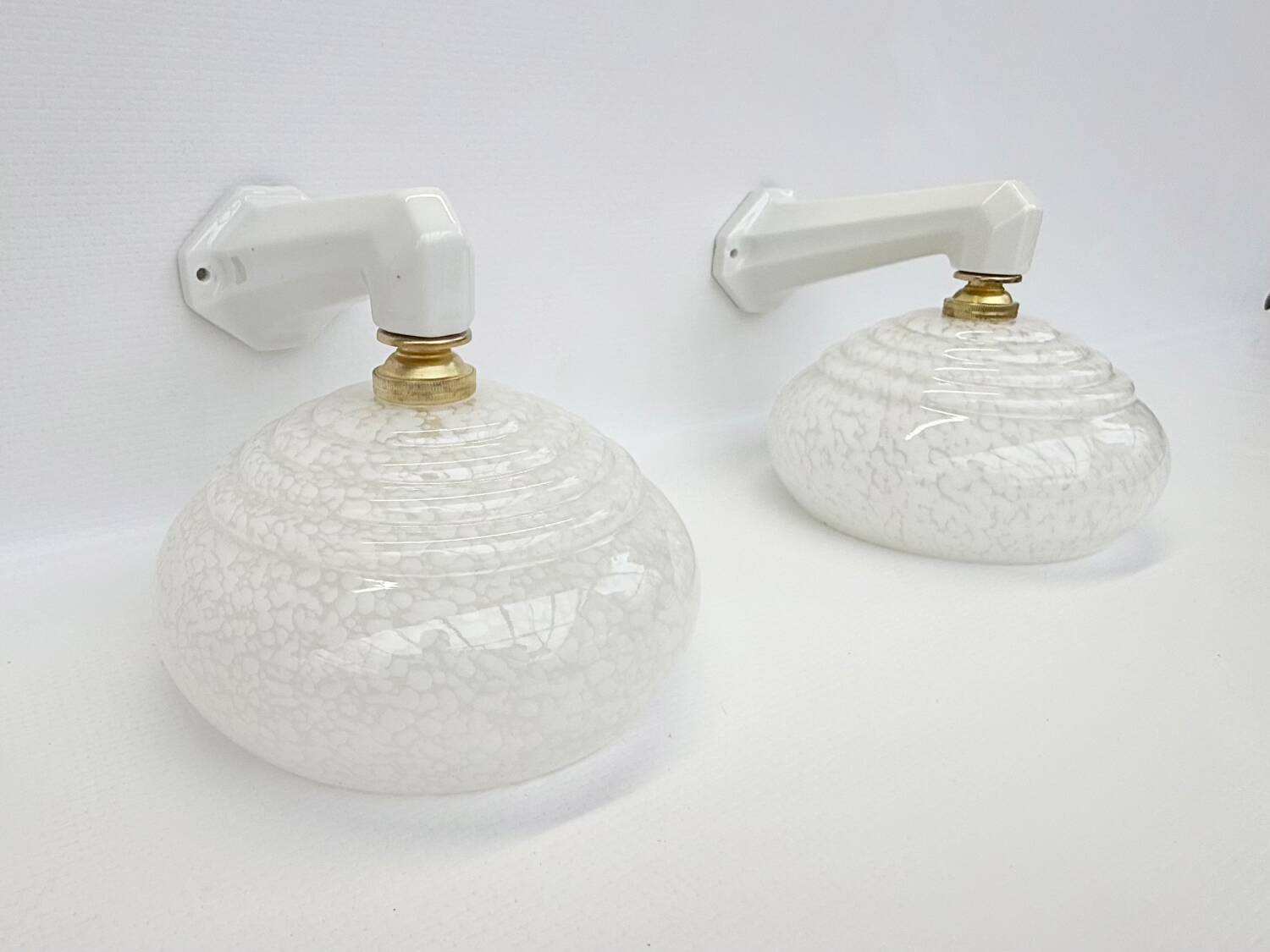 Antique porcelain wall lights