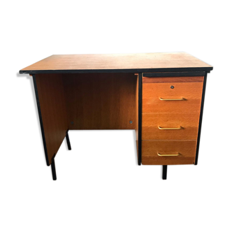 Black and wood office