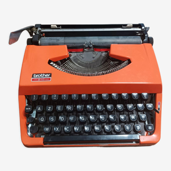 Orange Brother 210 typewriter with New Ribbon - vintage