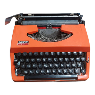 Orange Brother 210 typewriter with New Ribbon - vintage