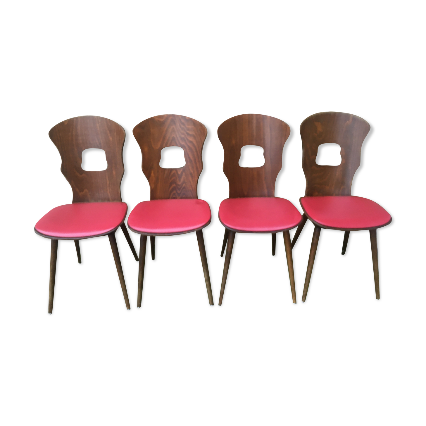 Suite of 4 Baumann chairs, Gentian model