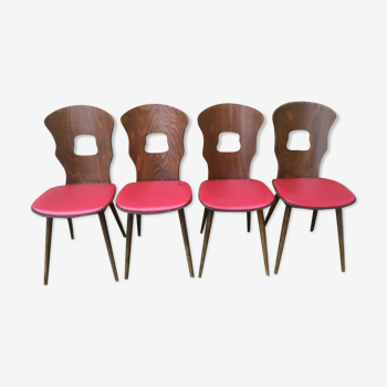 Suite de 4 chaises Baumann, modèle Gentiane