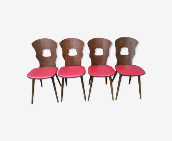 Suite de 4 chaises Baumann, modèle Gentiane