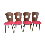 Suite of 4 Baumann chairs, Gentian model