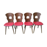 Suite of 4 Baumann chairs, Gentian model