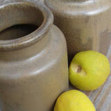 Duo of stoneware pots