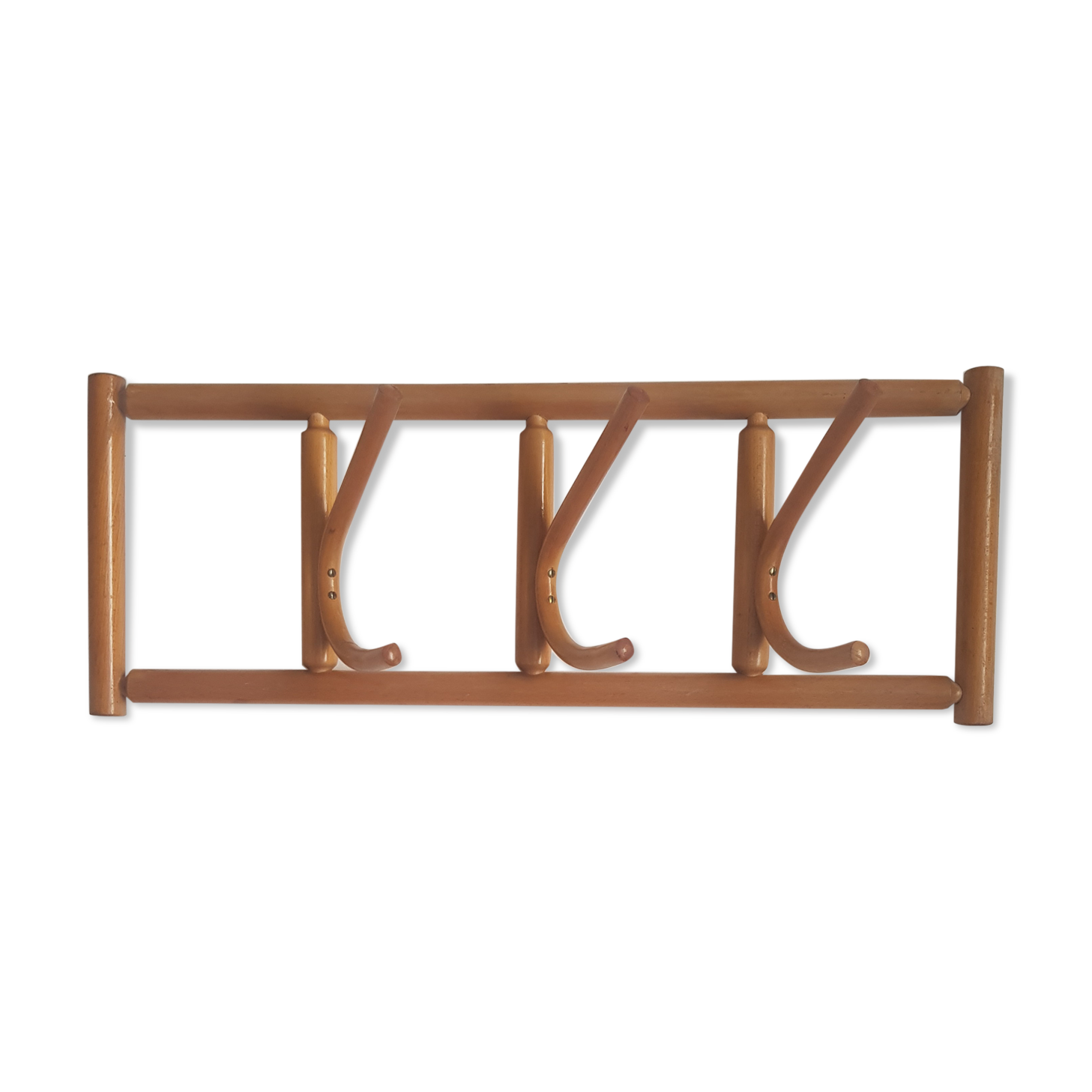 Wooden wall coat rack