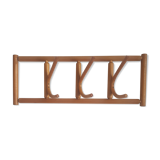 Wooden wall coat rack