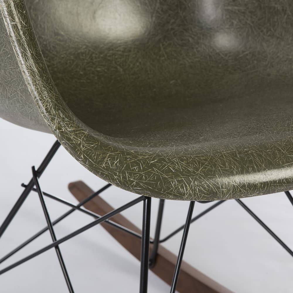 Olive Green Herman Miller Original Vintage Eames RAR Rocking Arm Chair