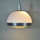 Suspended lamp in plexiglass and steel with faceted glass light by Pia Guidetti Crippa, 1960s.