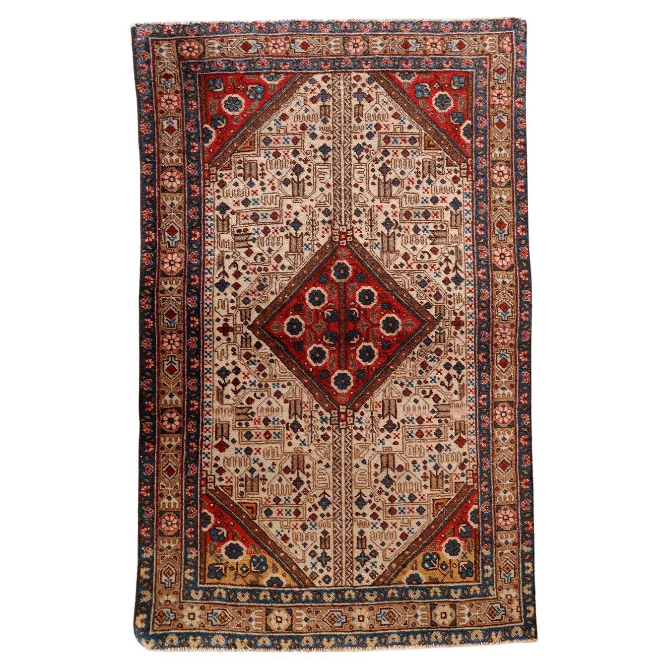 Vintage 1930s Persian Malayer rug 81cm x 130cm