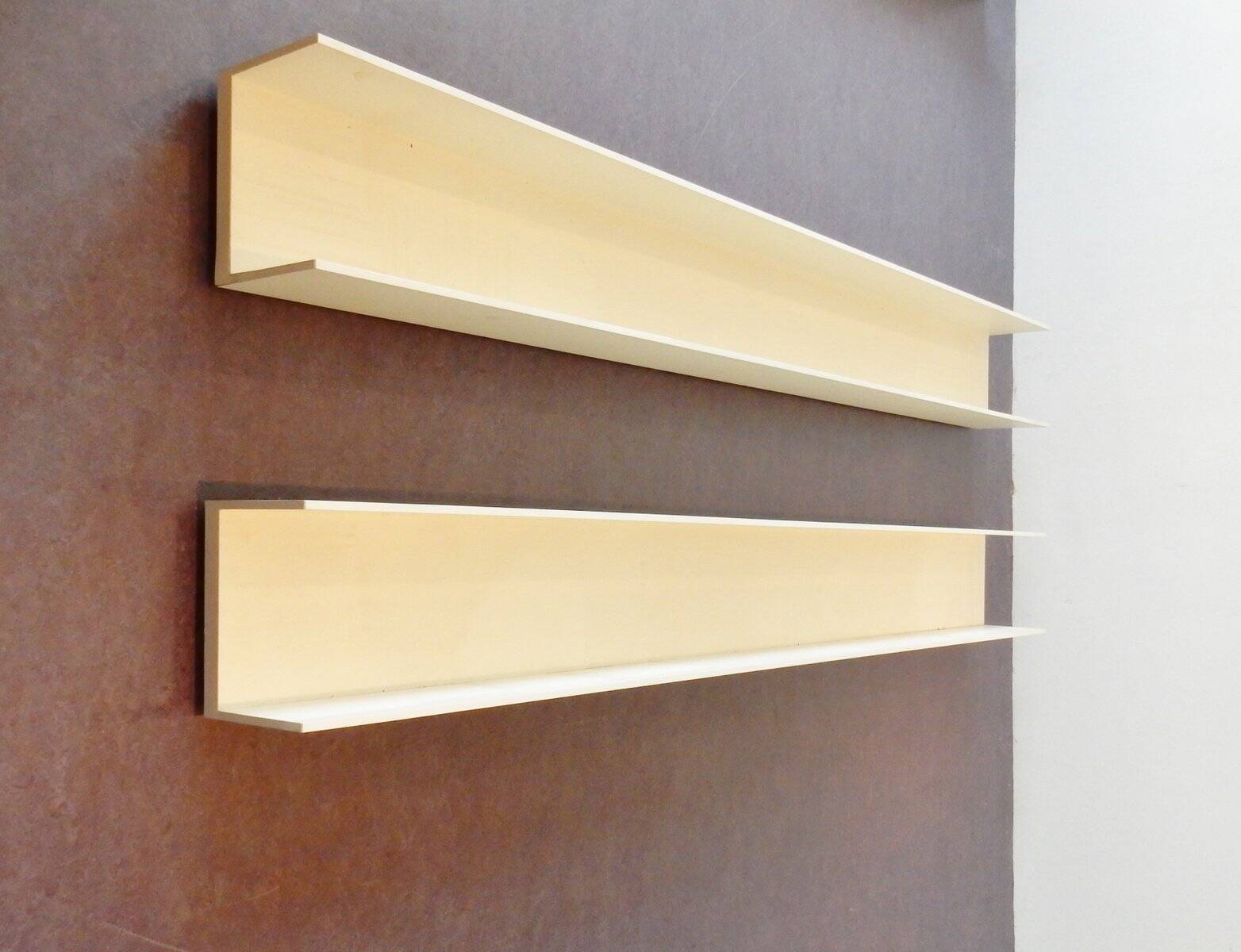 Set of 2 large wall mounted shelves by Walter Wirz for Wilhelm Renz, Germany 1960's