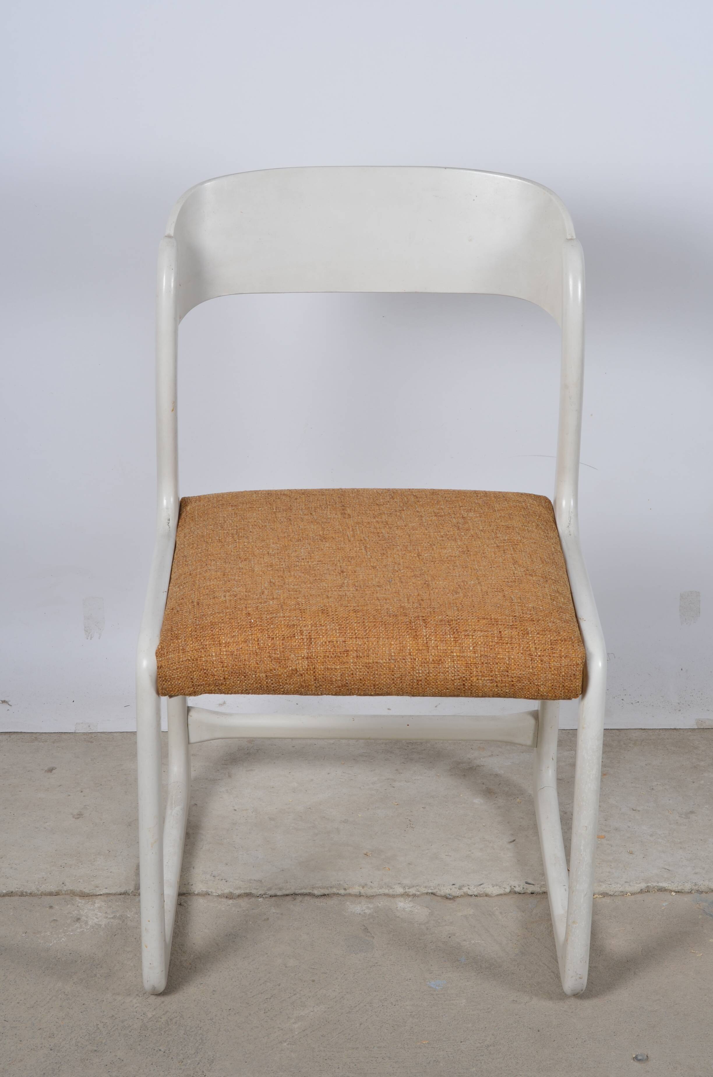 White Bauman sled chair