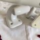 4 antique ceramic earthenware wall hooks towel holders ACC-7340