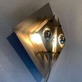 Vintage Wall Light • Steel Brass and Aluminum • 1970