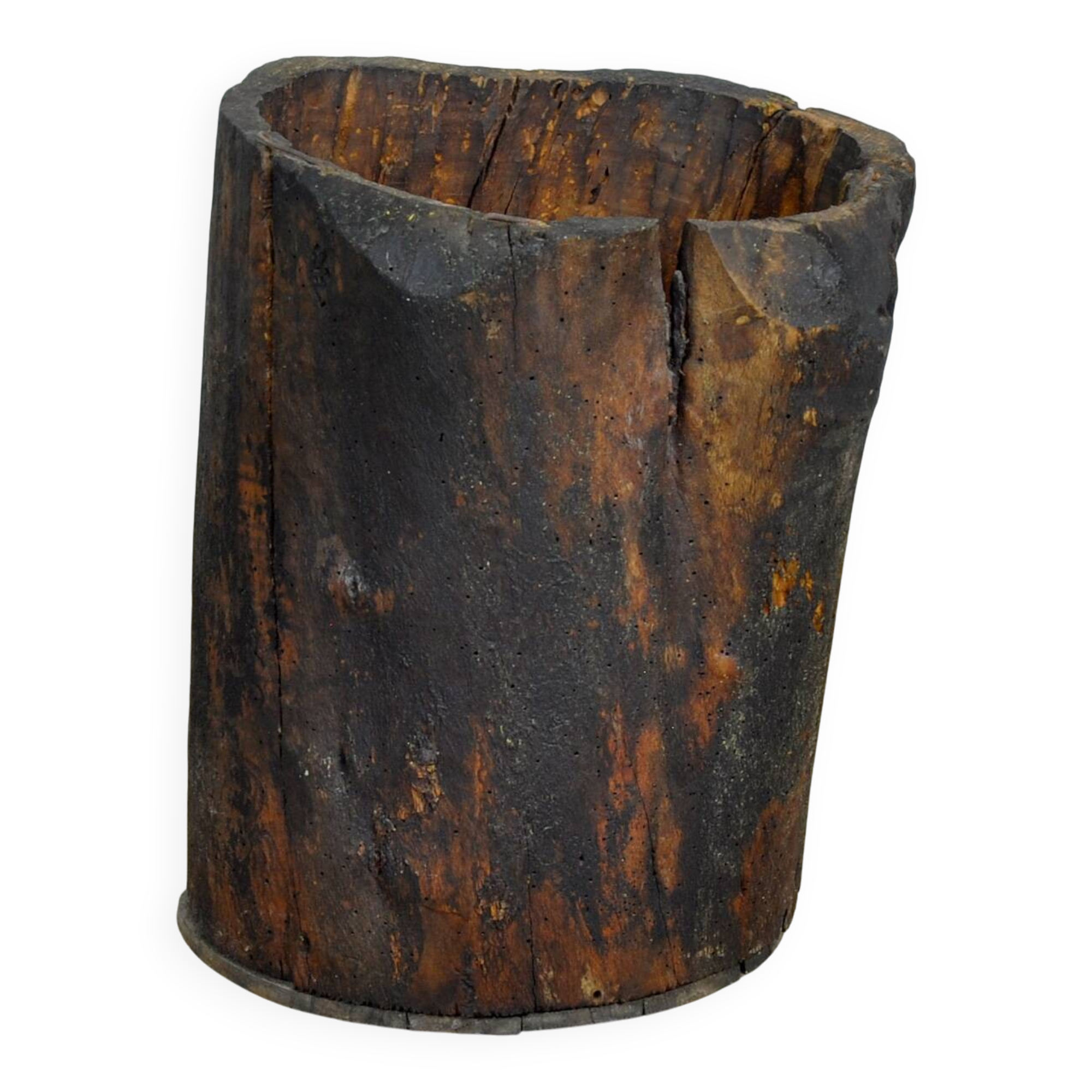 Primitive storage barrel/planter, circa 1900