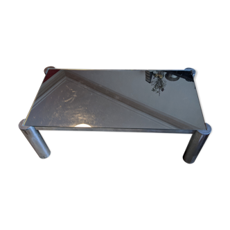 Aluminum mirror coffee table