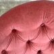 Fauteuil crapaud velours rose années 50