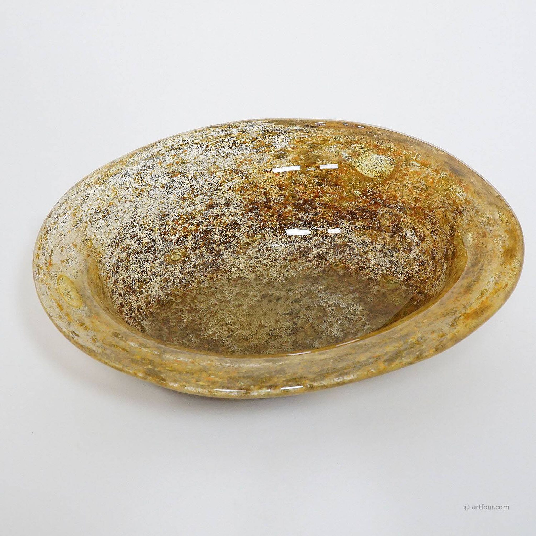Ercole Barovier for Barovier & Toso Aborigines art glass bowl Murano