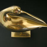 Vintage decorative bird 1970 brass