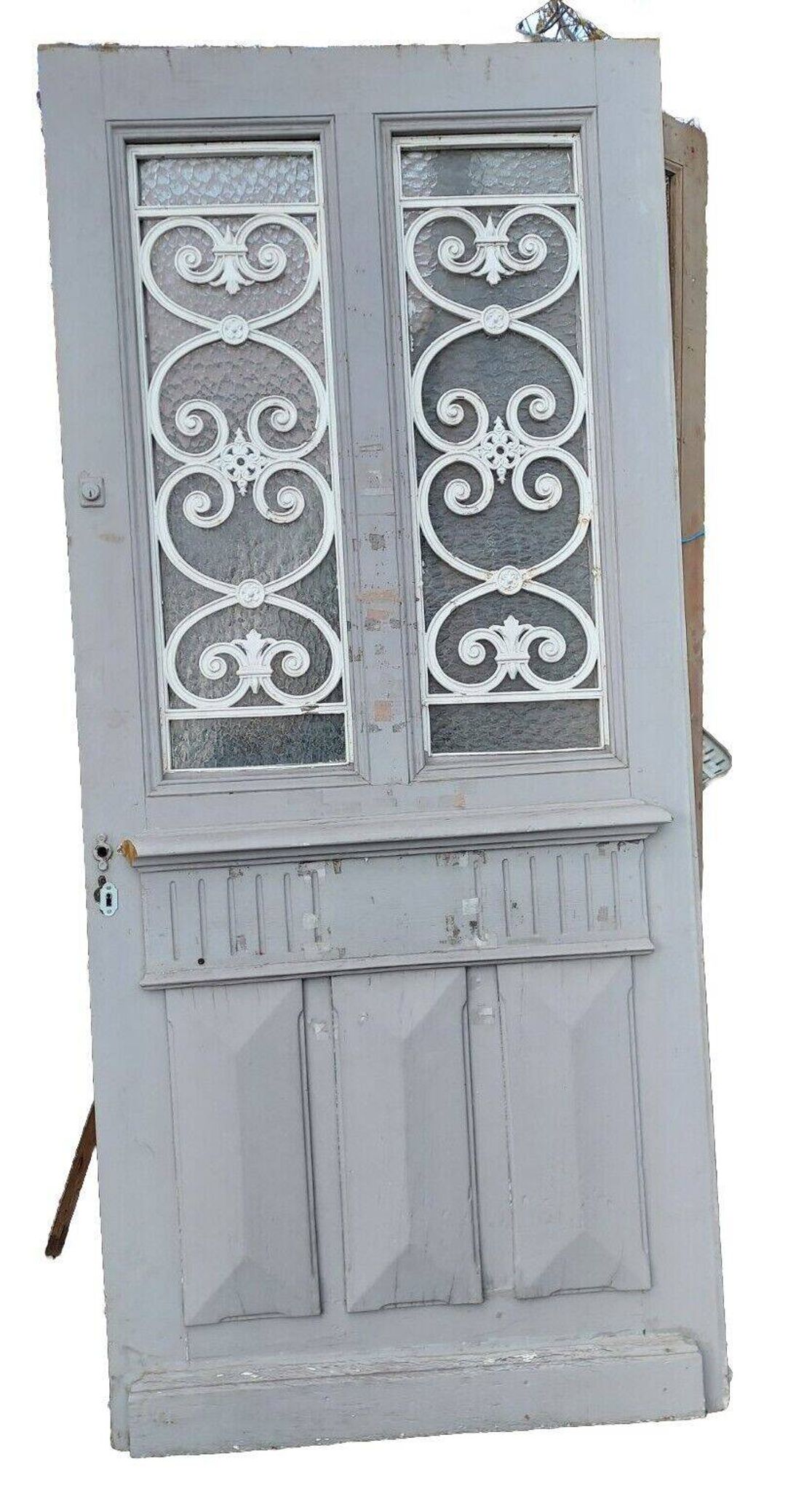 porte d'entrée vitrée en chêne