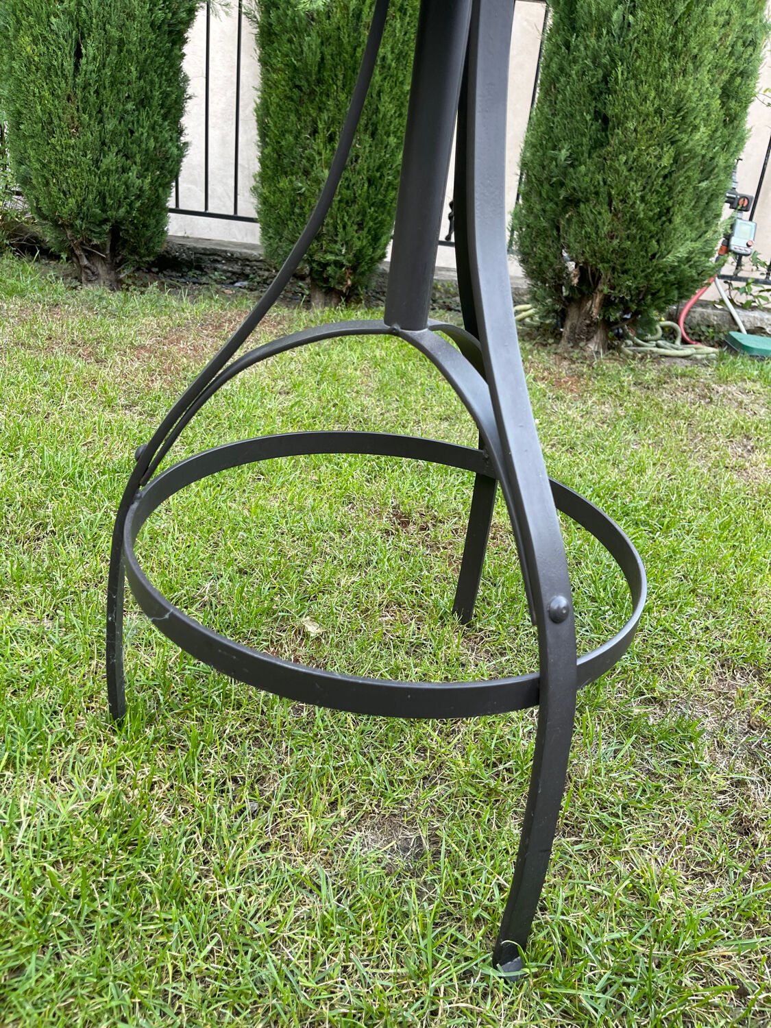 Wood and metal stool