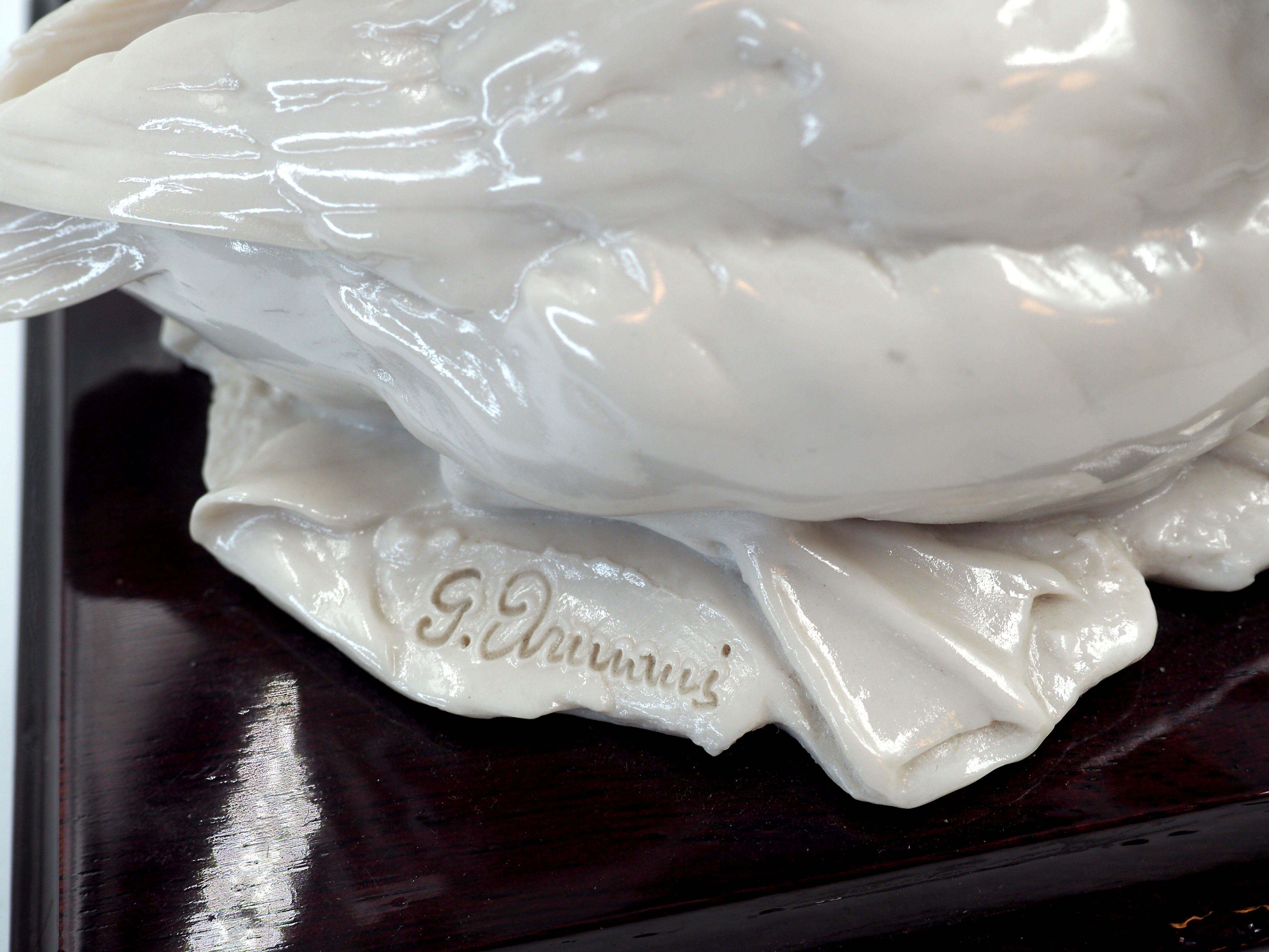 Paire de canards par Guiseppe Armani Capodimonte Florence, porcelaine blanche