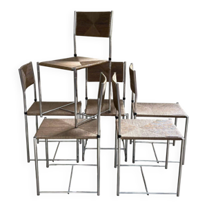 ensemble de 6 chaises - 1980