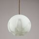 Mid-Century Italian Brass & Opaline Pendant Lamp