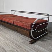 Canapé Bauhaus chromé par Robert Slezak pour les usines Slezak, années 1930