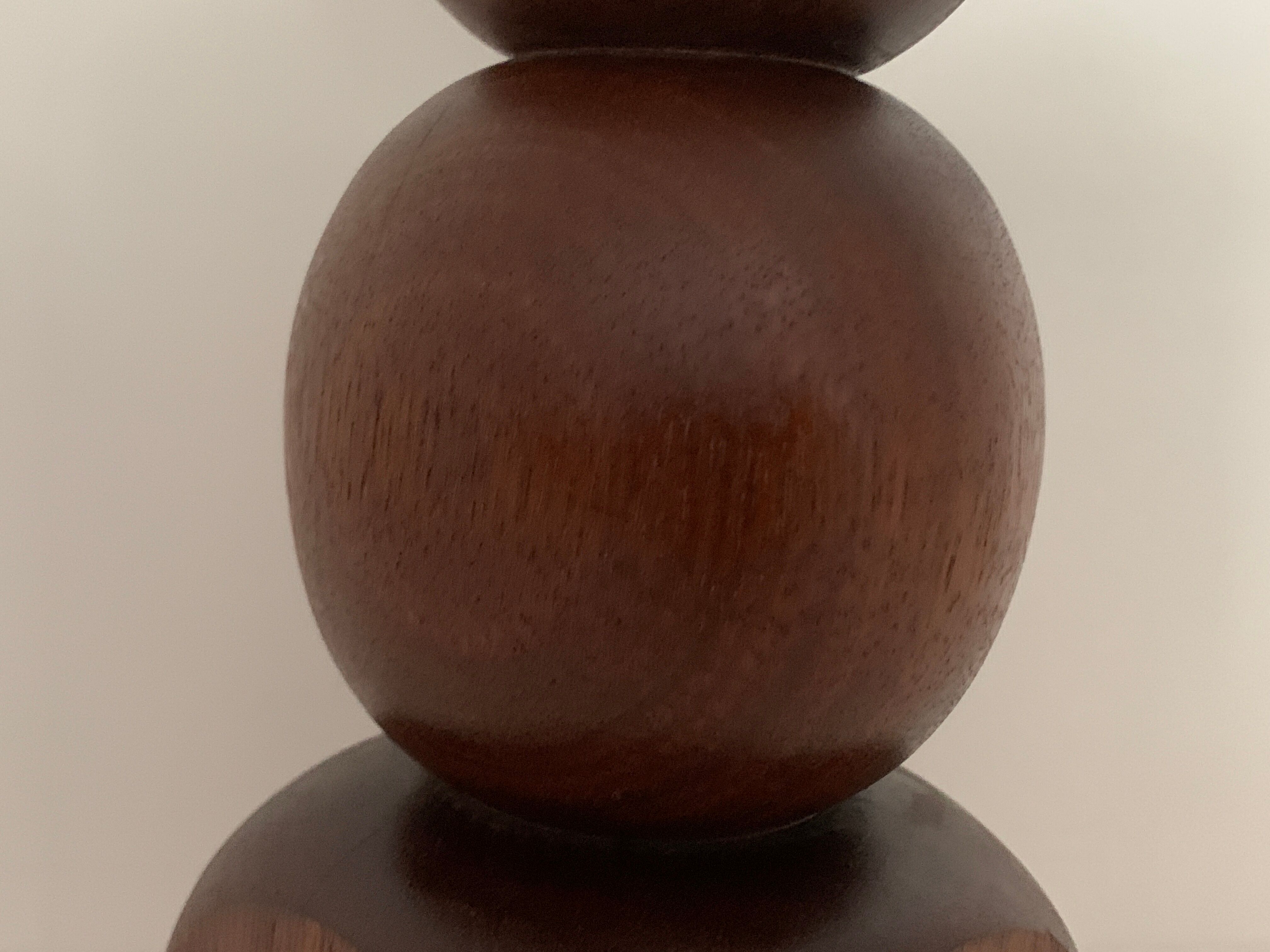 Turned wooden lamp foot