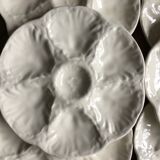 6 oyster plates manufacture of gien