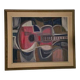 Huile sur panneau originale suédoise – « Guitare » par Ingemar Hammar – Datée de 1964 – Vintage et encadrée