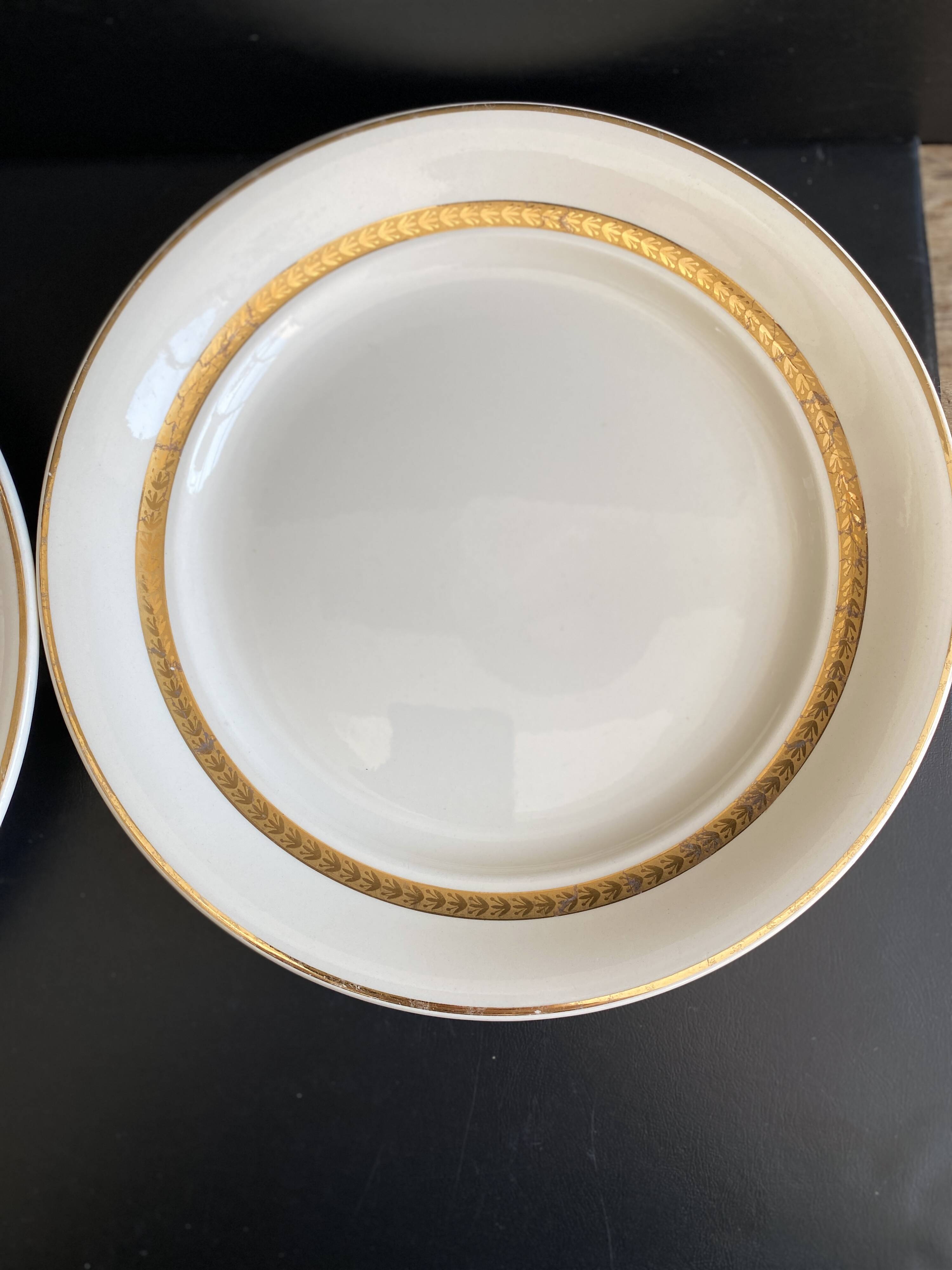 2 Vintage Plates Villeroy & Boch Mettlach - Economic Union France-Sarr