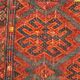 Collectable handmade antique khorassan bashir area rug- 41x129cm