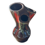 Vintage TriFlore Vase, Vallauris Ceramic, H 16 cm