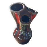 Vintage TriFlore Vase, Vallauris Ceramic, H 16 cm