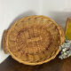 Wicker basket with wooden handles