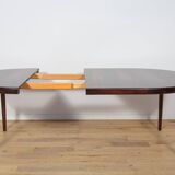 Mid-Century Round Rosewood Extendable Dining Table, Denmark, 1960s