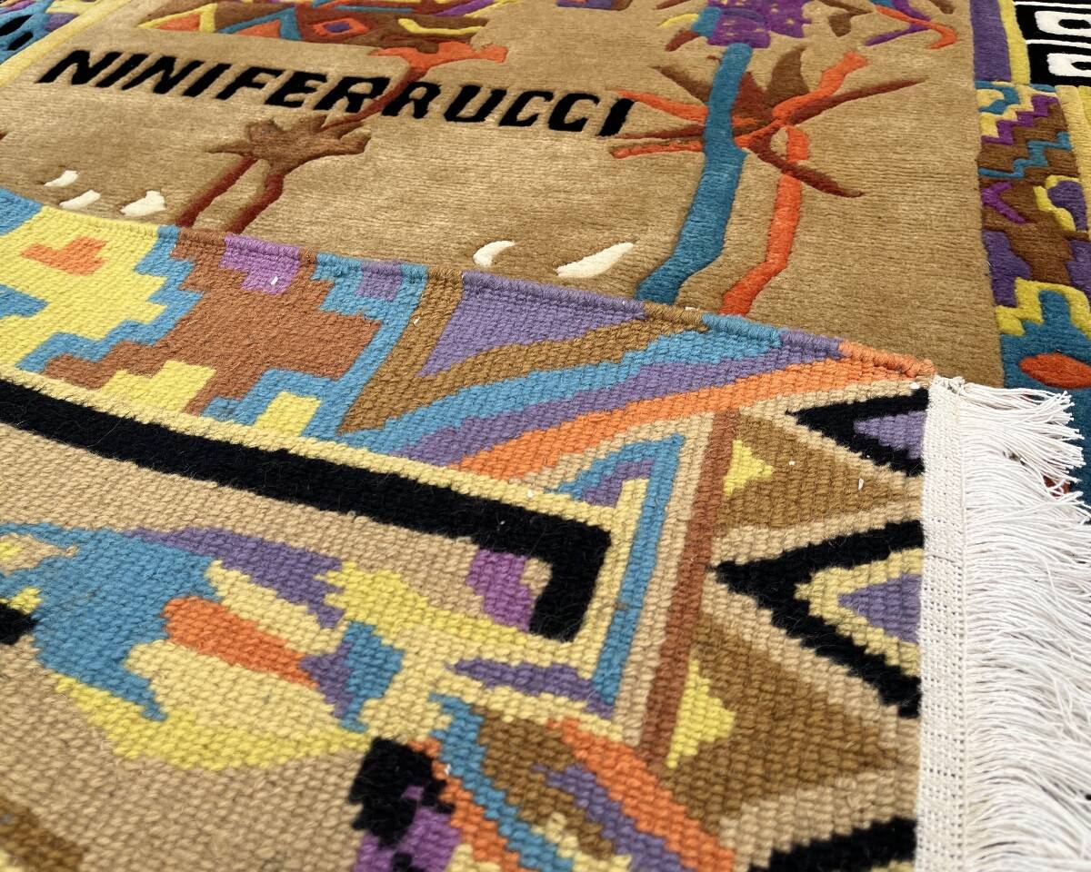 Modern rug signed nini ferrucci 160x100 cm