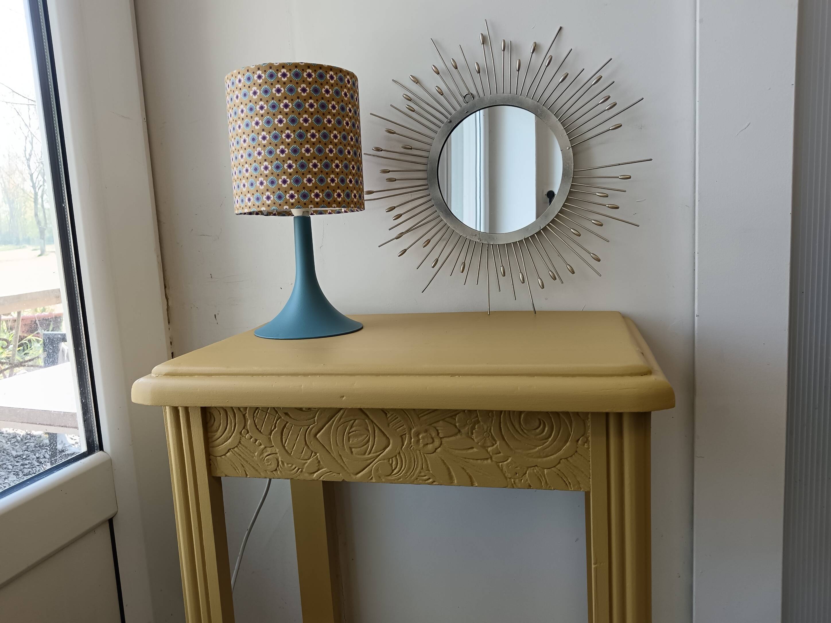 Vitamin yellow art deco console