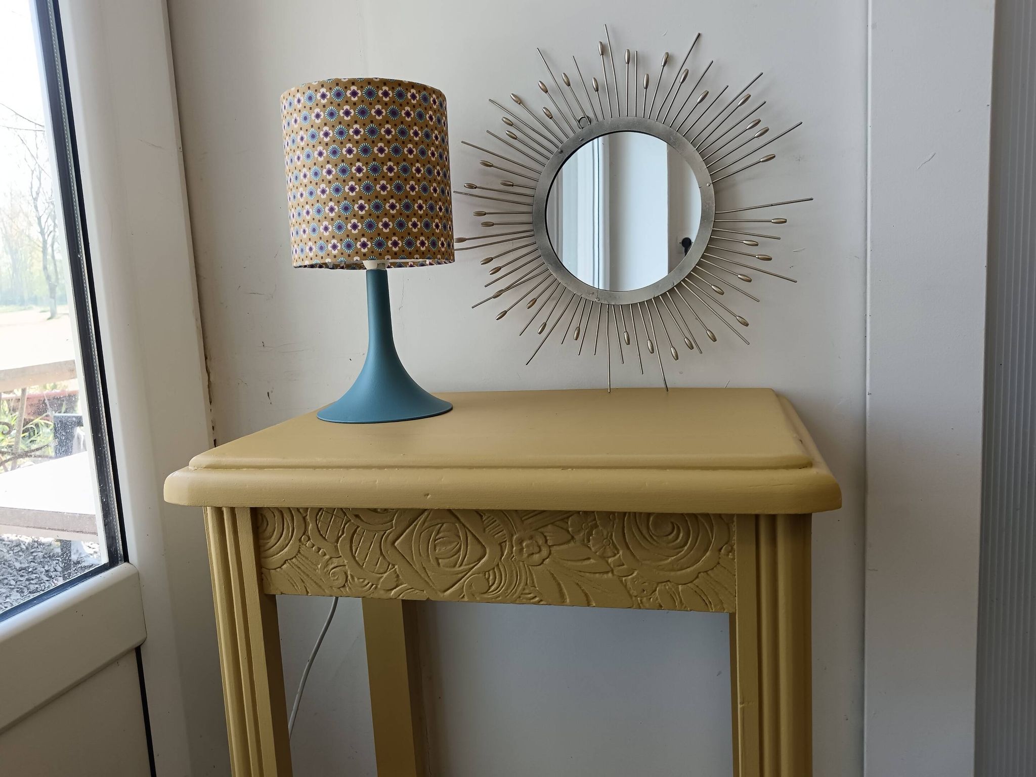 Vitamin yellow art deco console