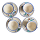 Set of 4 handmade cups and saucers – Hand-painted – Izni style
