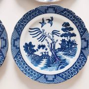 Set of 6 English porcelain dessert plates