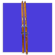 Paire de ski Rossignol Hickory vintage en bois