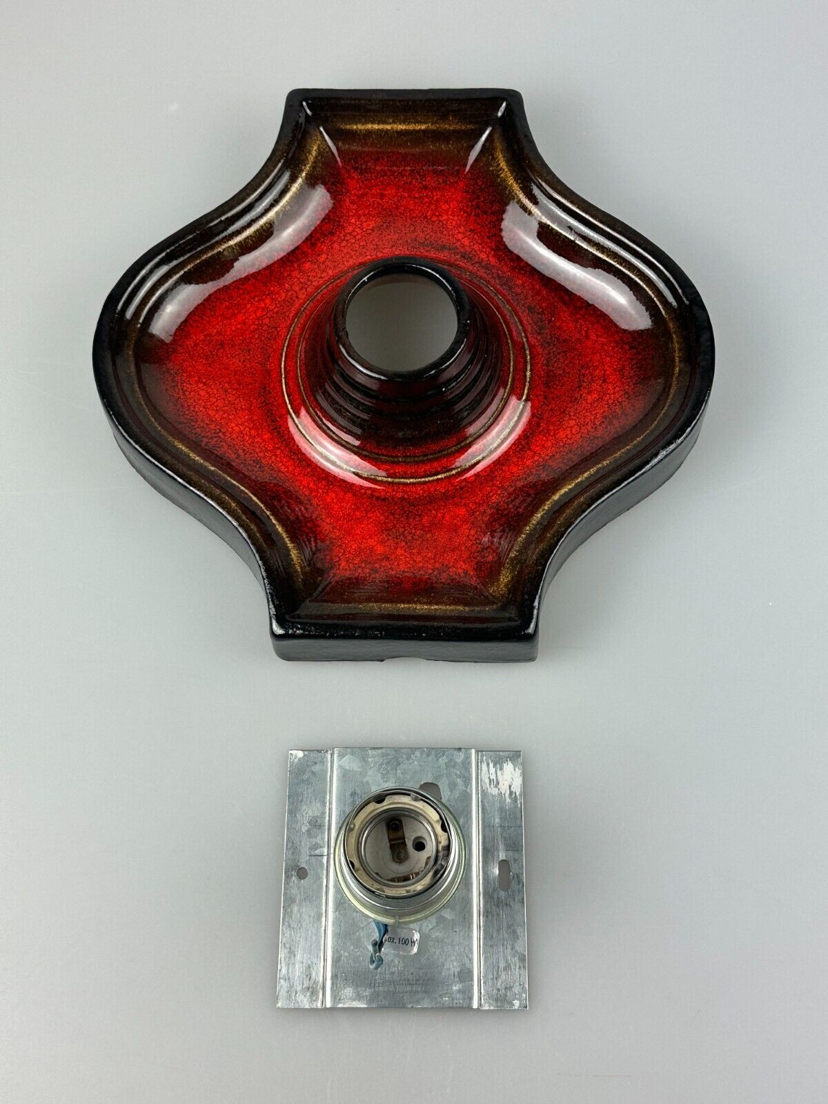60s 70s Lamp Light Wall Lamp Ceramic Mid Century Space Age Design