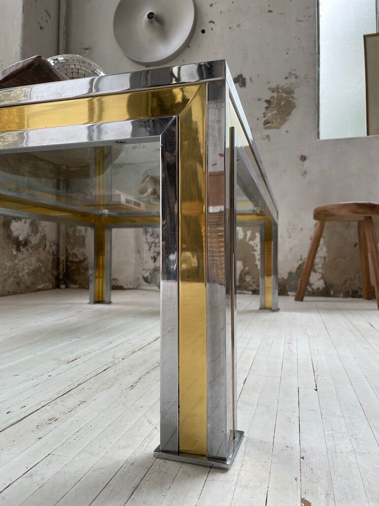 Brass chrome coffee table