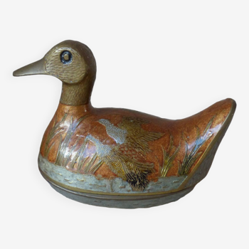 Old Duck-Shaped Box in Handcrafted Brass Made in India