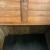 Coffre à linge ancien en bois