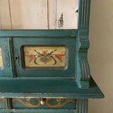 Antique polychrome Alsatian kitchen cupboard